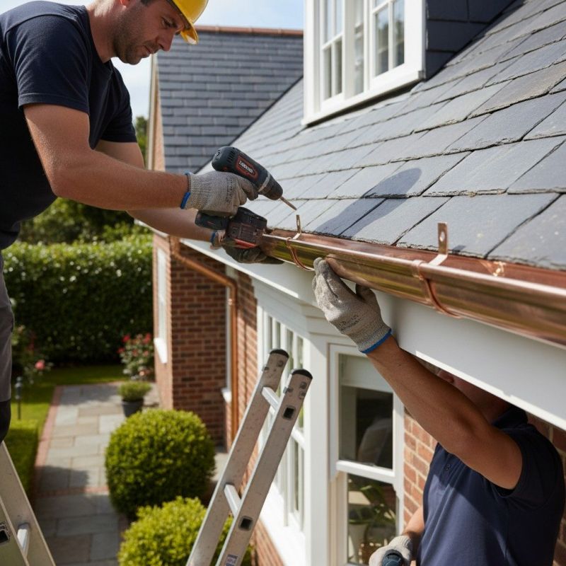 Copper Rain Gutter Service in Mcdonough, GA